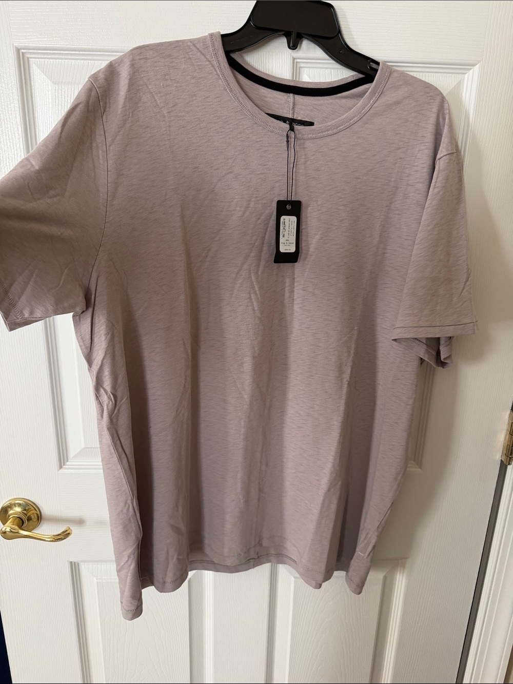rag & bone Men's Short Sleeve Crew Tee in Dusty Mauve
